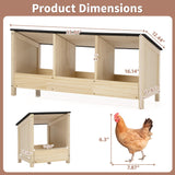 COZIWOW 3 Compartment Chicken Nesting Boxes, Chicken Laying Boxes with Asphalt Roof, Chicken Coop Accessories,Wood Nesting Boxes for Hen,Duck,Poultry,Bird,Dove COZIWOW
