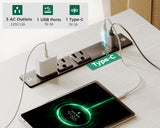 AODK 40 Inch Small Writing Desk with Power Outlets & USB Charging Port, Computer Desk for Small Spaces Home Office, Student Laptop PC Desks with Storage Shelves, Kids Desk, White AODK