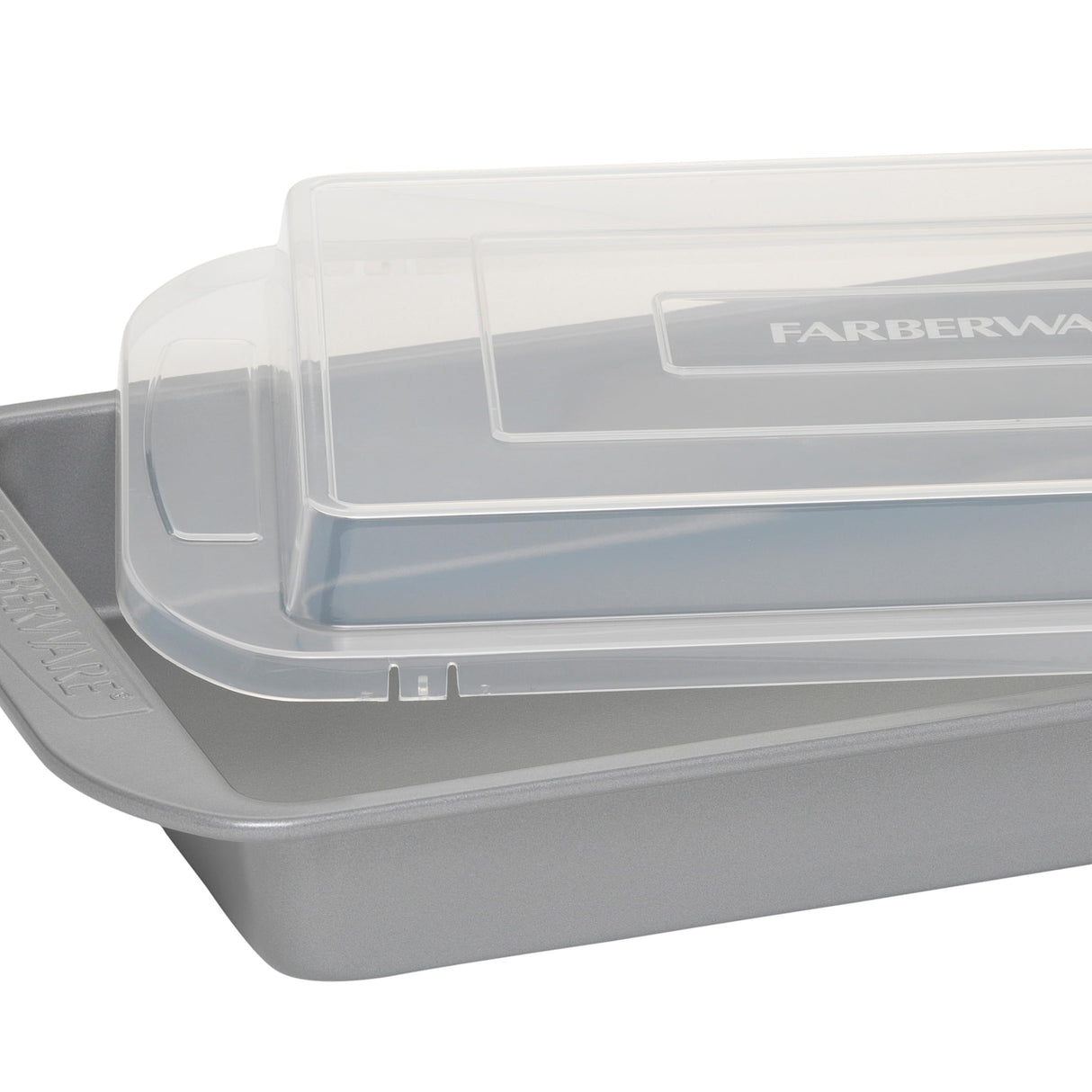 Farberware Nonstick Bakeware Baking Pan With Lid / Nonstick Cake Pan With Lid, Rectangle - 9 Inch x 13 Inch, Gray Farberware