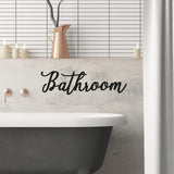 Jetec Iron Farmhouse Metal Sign Rustic Letter Sign Farmhouse Door Wall Art Vintage Room Wall Art with Black Letter(Bathroom) Jetec