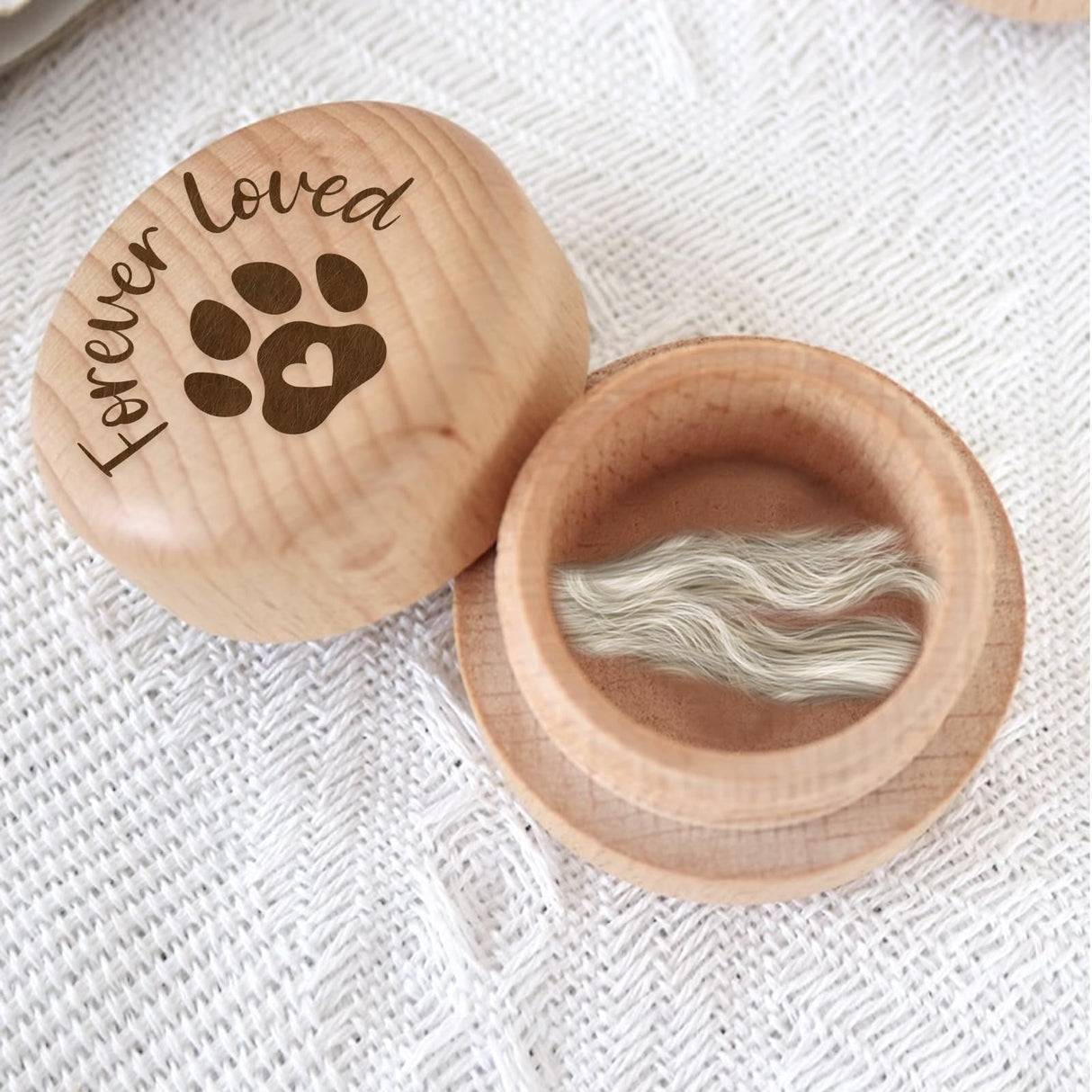 Liannan Custom Wooden Pet Fur Keepsake - Personalized Engraved Dog Ears and Tooth Box, Memorial Box, Loss Sympathy Gift for Dogs and Cats(style 6) Liannan