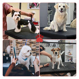 CIRONBOW 50'' Electric Dog Grooming Table, Adjustable X Lift Heavy Duty Dog Grooming Table for Large Dogs with Anti-Skid Tabletop & Grooming Scissors & Wireless Remote &Tool Organizer & Arms, Black CIRONBOW