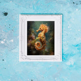 VNUIEHG Paint by Numbers for Adults, A Seahorse in The Depths of The Ocean, Paint by Numbers Kits on Canvas, Acrylic Oil Painting Number Kits for Gift Decor, 40x50cm VNUIEHG