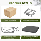 Amopatio Patio Furniture Cushions, Replacement Outdoor Cushions for 4-Seat Patio Furniture, Waterproof Cushions for Outdoor Sectional Sofa Couch(Dark Grey) Amopatio