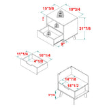 Walker Edison Raelyn Mid-Century Modern 1-Drawer Nightstand, 20 Inch, Riviera Walker Edison
