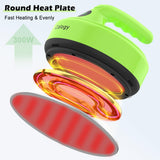 Calogy Mini Heat Press, 5" Diameter Round Heat Press Machine for T-Shirt Portable, 4 Levels Temp Max 410℉, Small Iron for Crafts, Coaster, Bag, Pillow, Ceramic, Sublimation Ink Vinyl Transfer (Green) Calogy