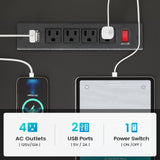 SEDETA L Shaped Gaming Desk, Reversible 45.3” Small Corner Desk with Power Outlet and LED Lights, Corner Gaming Desk with Storage Shelves, Hooks and Hooks for Small Space, Black SEDETA