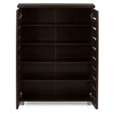 Wholesale Interiors Baxton Studio Adalwin Modern and Contemporary 2-Door Dark Brown Wooden Entryway Shoes Storage Cabinet, SC863522-Wenge Baxton Studio