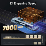 WAINLUX X1 10W Laser Engraver Machine,10000mW Laser Engraver and Cutter Machine for Wood Leather Metal Silicone Paper Glass Acrylic Cloth,for DIY Supports Win/Mobile System/Offline Class1 WAINLUXPRO