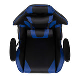 Flash Furniture X20 Gaming Chair Racing Office Ergonomic Computer PC Adjustable Swivel Chair with Fully Reclining Back in Blue LeatherSoft Flash Furniture