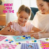 KwestSync Poke in Art Princess Crafts - DIY 8 Magical Princesses & 6 Accessories - Arts and Crafts for Kids Ages 6-8, 8-12, Birthday Gifts for Girls and Boys 6 7 8 9 Years Old KwestSync