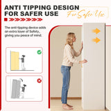 Superday Metal Wardrobe Closet, 72" H Bedroom Armoires with Wooden Handle, Storage Cabinet with Adjustable Shelves and Hanging Rods, Steel Storage Locker Closet for Home, Office, Employee, Gym (White) Superday