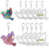 WindMage 12 Pack 3inch/4inch Sublimation Wind Spinner Blanks 3D Aluminum Metal Wind Sculpture Kinetic Spinners for Yard and Garden Indoor Art Sublimation Christmas Ornament Hanging Decoration (Dove) WindMage