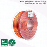 AMOLEN Silk PLA Gradient 3D Printing Filament, 1KG Spool 1.75mm Silk Shiny Red Gold Gradient Printer Filament 2.2lb Brighter New Version, Compatible with 3D Printer and 3D Pen AMOLEN