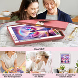 SJUTOUCI Diamond Art Painting Kits for Adults, Rainbow Angel Diamond Art Kits for Beginners, 5D DIY Full Drill Gem Craft for Home Decor Gift 12x12 inch/30x30cm SJUTOUCI