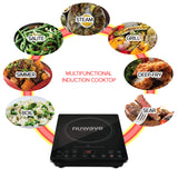 Nuwave Pro Chef Induction Cooktop, NSF-Certified, Commercial-Grade, Portable, Powerful 1800W, Large 8” Heating Coil, 94 Temp Settings 100°F - 575°F in 5°F, Shatter-Proof Ceramic Glass Surface Nuwave