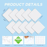 Metal Sublimation Signs, 10 Pack 6" x 6" Sublimation Blanks Suction Cup Car Window Sign, Custom Metal Signs for Hanging SMASMILE