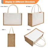 YOUKE OLA 20 Pack Burlap Tote Bags Jute Tote Bags Reusable Water Resistant Beach Bag Blank Canvas Grocery Bag for Women Bridesmaid Wedding Gift DIY 12.6 x 8.3 x 5.1 Inch YOUKE OLA