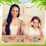 12 Pcs Wooden Animal Cutout Shapes Forest Painted Woodland Decorations Animals Wood Table Centerpieces Woodland Creature Decor for Craft Party Supplies Birthday Favors Cake Decor Feekoon