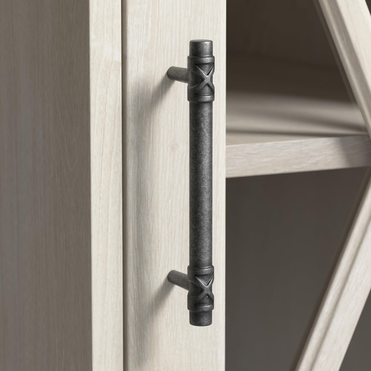 Bush Furniture Lennox 60W Farmhouse L Shaped Desk with Hutch and Storage Cabinets in Linen White Oak, Corner Computer Table for Home Office Bush Business Furniture