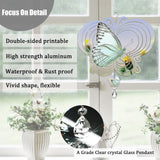 4Pack 8inch Sublimation Wind Spinner Blanks 3D Aluminum Metal Wind Sculpture Kinetic Spinners for Yard and Garden Indoor Art Ornaments Hanging Decoration (Butterfly) WindMage