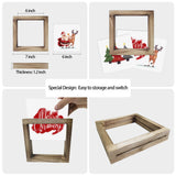 Spring Decor Farmhouse Summer Home Decor Signs 36 Interchangeable Sayings with 3 Wooden Frames for Office and Living Room Tiered Tray Decor Table Desk Wall Decor Seasonal Decoration Holiday Gift KALAWA
