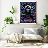 LILEIDECO Diamond Painting Kits for Adults DIY 5D Diamond Art Paint with Round Diamonds Full Drill Gem Art Skeleton Ghost Painting Kit for Home Wall Decor Gifts 12x16inch LILEIDECO