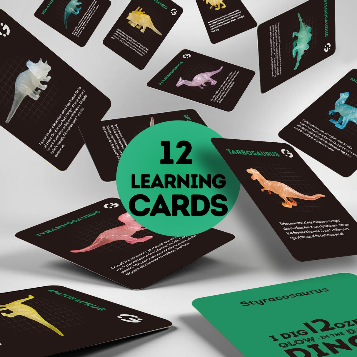 Gamerside Dino Eggs Dig Kit, 12 Glow in The Dark Dinosaur Eggs Dig Kit Excavation Set, Dinosaur Toys for Kids 6-8 8-12, Educational STEM Archaeology Science Kits - Easter Gift for Boys Girls Gamerside