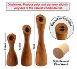 OLEEK wooden taper candle holders - wood taper candle holders for Table Centerpiece - wood candlestick holders (9", 8", 6") - wooden candlestick holder for 7/8" candle stick candlesticks holders woods OLEEK