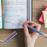 8 pcs Pencil Extenders, FineGood One Head & Dual Head Metal Handle Pen Holder Lengthener, School Office Supplies Art Writing Tool FineGood