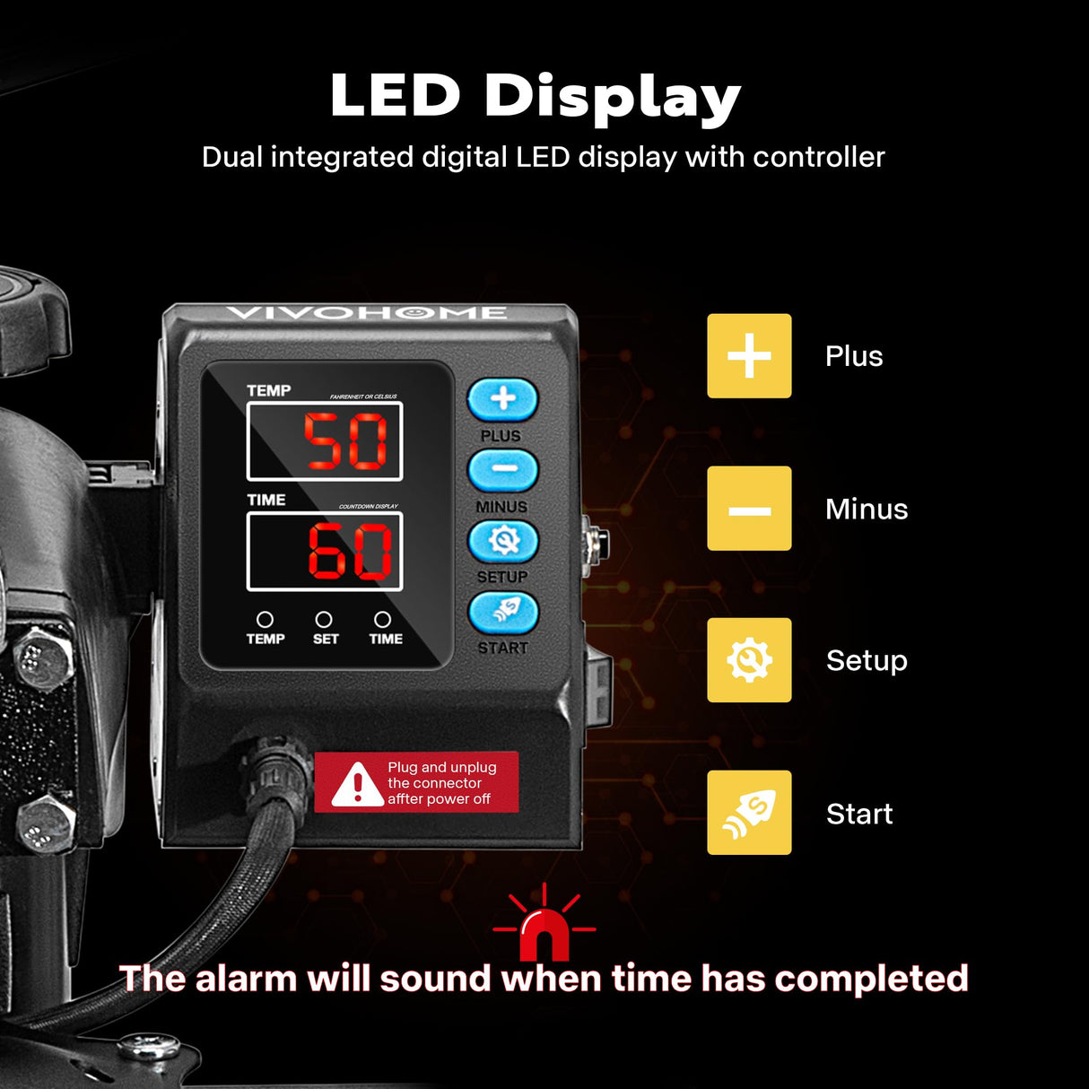 VIVOHOME Updated 5 in 1 Combo Multifunctional Swing Away Clamshell Printing Sublimation Heat Press with VIVOHOME Airbrushing Combo Set with 1/5 HP Portable Compressor Kit and Spray Paint Booth VIVOHOME