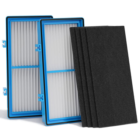 Aer1 Filter Replacement for Holmes Air Purifiers, 2 True HEPA Filters + 4 Carbon Booster Filters, HAPF30AT Leemone