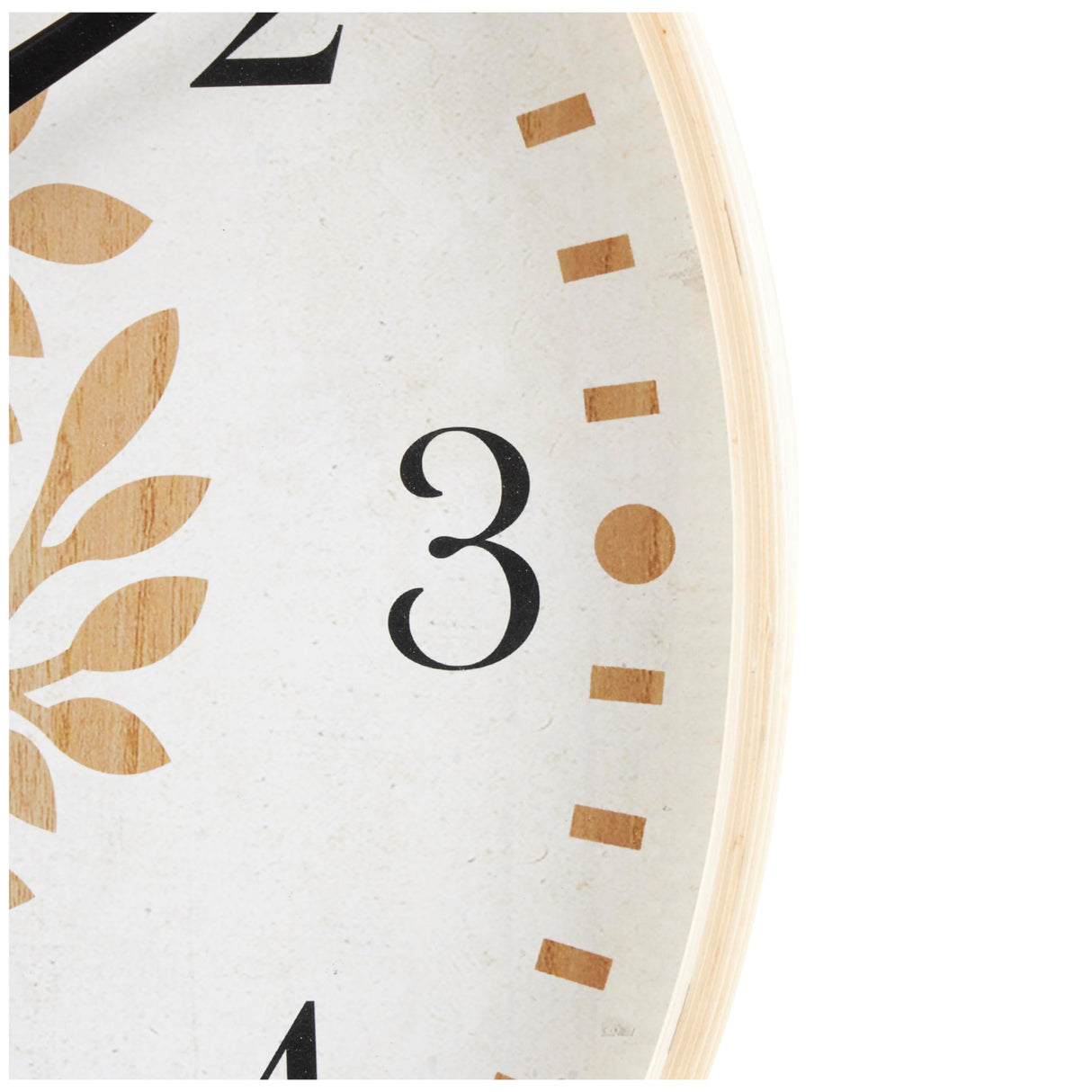 Deco 79 Wooden Tree Decorative Wall Clock Wall Clock for Home with Cream Backing, Wall Clock for Room 24" x 2" x 24", Brown Deco 79