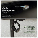 Agilestic L Shaped Electric Standing Desk with 2 Drawers, 63 Inch Ergonomic Adjustable Height Desk with Storage, Corner Desk Sit Stand up Computer Table for Work Office Home, Black Agilestic