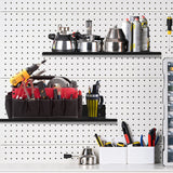 Daanxw Multi-Functional Steel Shelf, Pegboard Shelf,Can be Used Alone or for Pegboard, Wall Mounted Shelf，Pegboard Shelves,Pegboard Shelf Brackets,16"X7.2" (Black) Daanxw