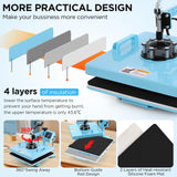 AKEYDIY Heat Press, 15x15 Shirt Press Machine with 30 OZ Tumbler Attachment, 5 in 1 Sublimation Shirt Printing hat and Mug Heat Press Digital Heat Press Machine for T Shirts/Tumbler/Mug/Cap/Plate AKEYDIY