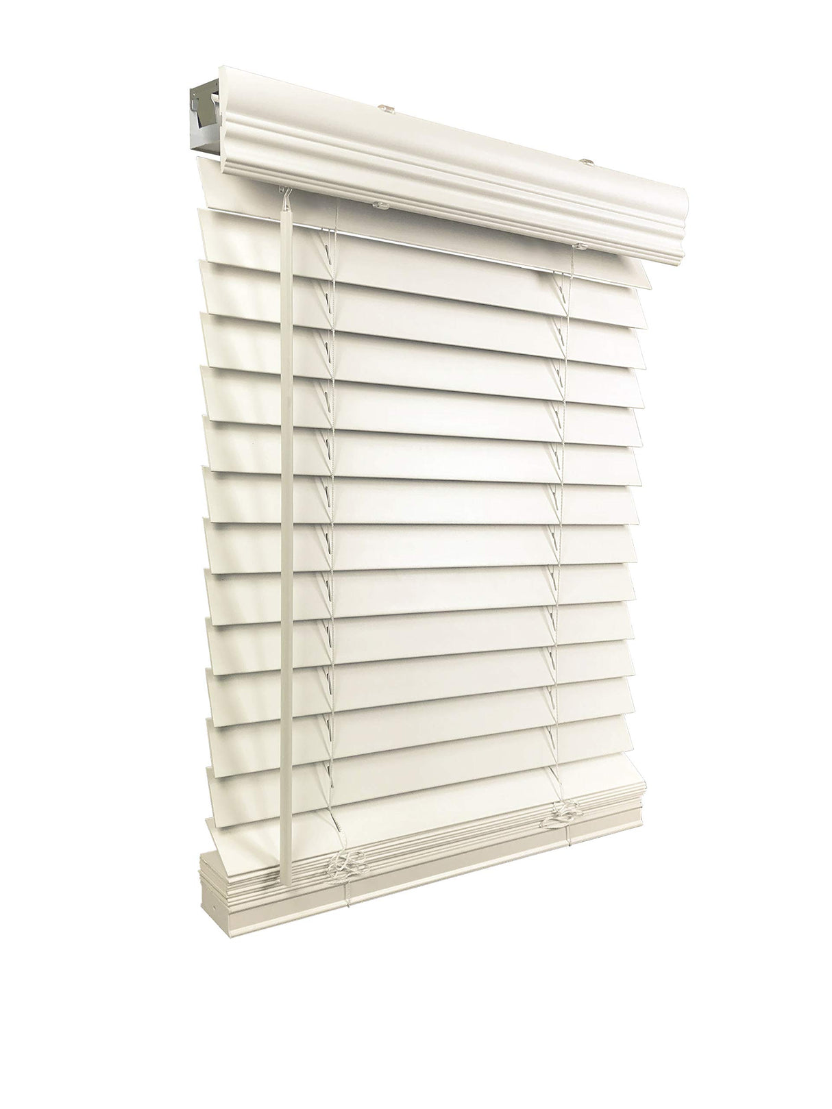 US Window And Floor 2" Faux Wood 35" W x 60" H, Inside Mount Cordless Blinds, 35 x 60, White (Fit a window 35.5" wide) US Window And Floor