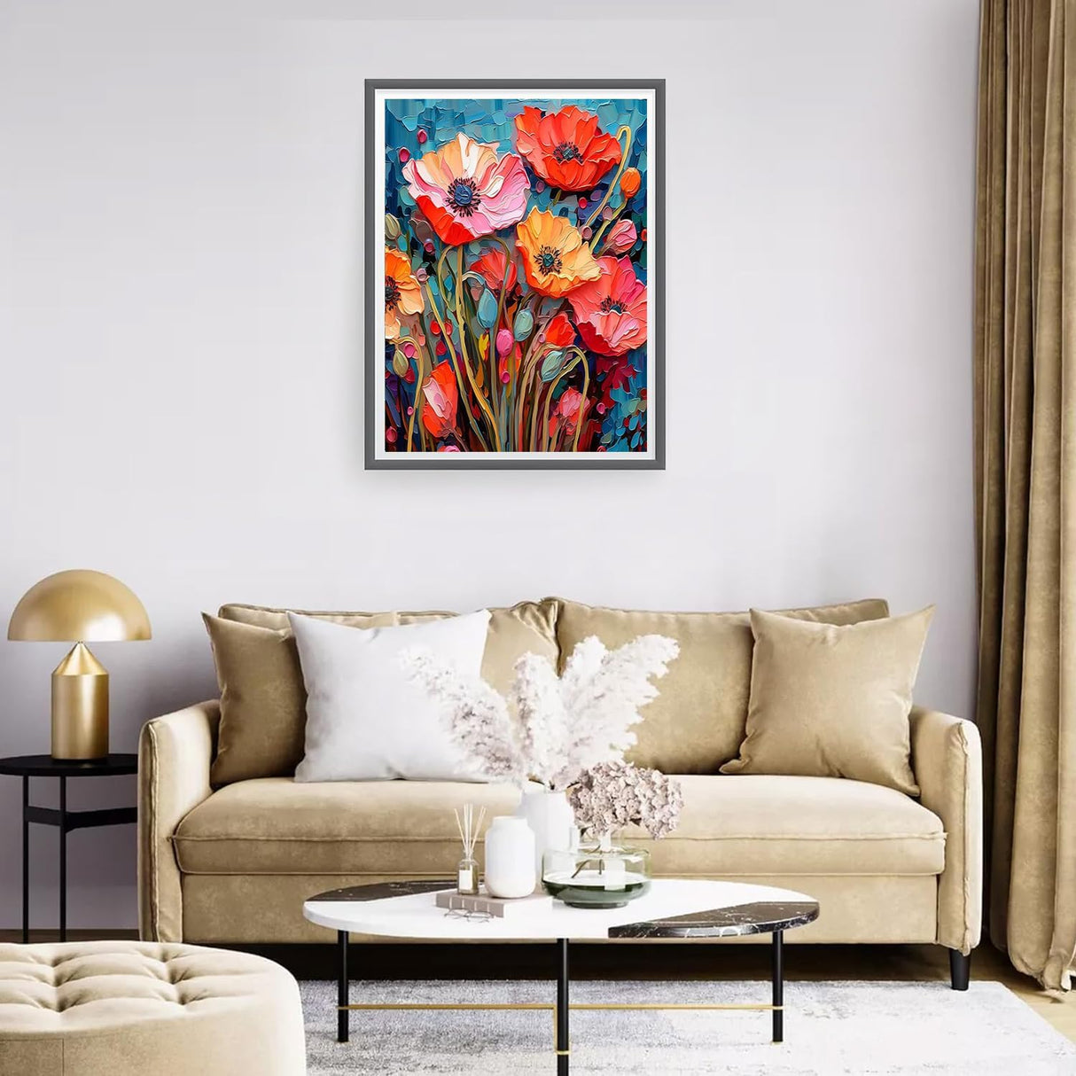 AIBOERL Diamond Painting Kits, 5D DIY Tulips Full Drill Diamond Art Painting Kits for Adults, Diamond Painting Gem Art Craft for Home Wall Decor (11.8 * 15.8 inch) AIBOERL