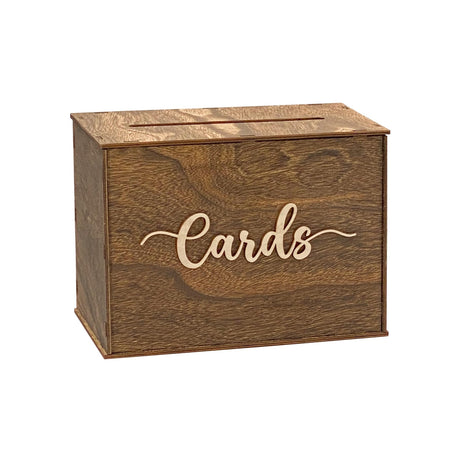 Cregugua Rustic Wooden Card box 12x9x7 Inch Gift Card Box for Wedding Birthday Baby Shower Graduation Party Cregugua