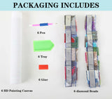 AREOPNMG 6pack Sea Turtle Beach Diamond Painting Kits for Adults Beginners,5D Moonlight Waterfall Landscape Diamond Art,DIY Full Round Drill Dot Gem Art Kits,Home Wall Decor 9.8x13.8 Inch AREOPNMG