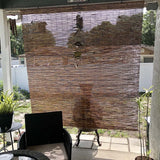 YYQ SHOP Brown Bamboo Window Shades Blinds Retro Bamboo Curtains Roller Shades with Lifting Bamboo Roll Up Window, 24x36 32x72 40x64 Custom Matchstick(Size:24(W) x 36(H) inches) YYQ SHOP