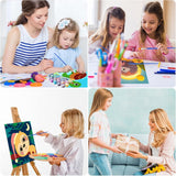 mrpwnle Framed 4 Pack Paint by Number for Kids, Paint by Numbers for Kids Ages 8-12, Painting by Numbers Kits Children Beginner, DIY Animals Acrylic Oil Painting Kits for Home Wall Decor 8x8inch mrpwnle