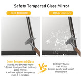 Dimelax Black Vanity Wall Mirror, 22x 30 Inch Rectangular Bathroom Mirrors for Over Sink, Aluminum Metal Framed Mirror, Tempered Glass, Anti-Rust, Wall Farmhouse Mirrors (Horizontal/Vertical) Dimelax