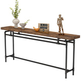 Tribesigns Console Table, 70.9 Inches Extra Long Sofa Table for Living Room, Industrial Narrow Console Sofa Tables Behind Couch, Entryway Hallway Foyer Table for Entrance, Rustic Brown Tribesigns