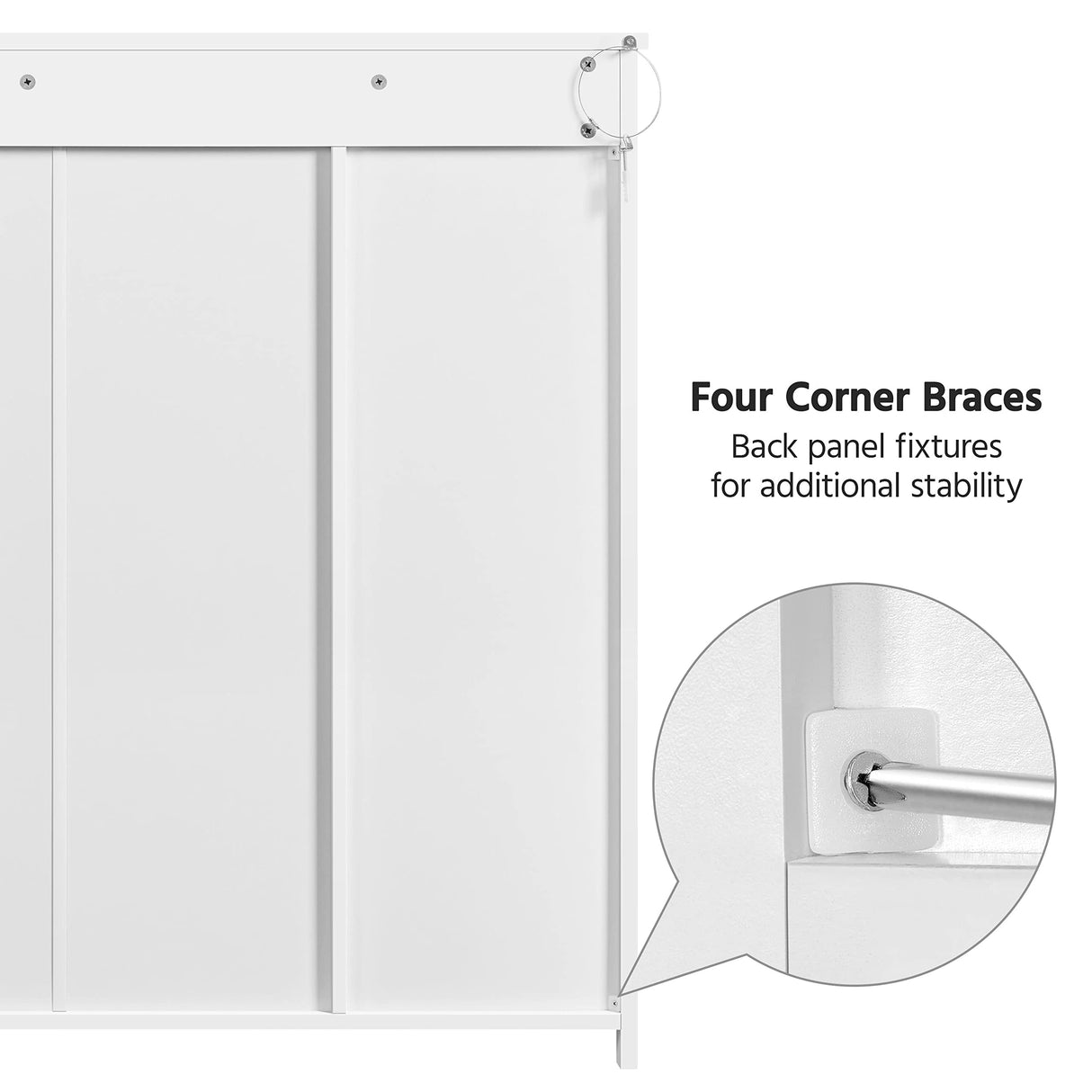 Yaheetech Bathroom Floor Cabinet, Large Storage Space Wooden Organizer with 1 Big Drawer, 3 Small Drawers & 2 Doors, Free-Standing Cupboard for Kitchen/Living Room/Bathroom Use, White Yaheetech