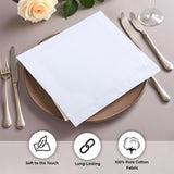 Urban Villa (Set of 12, 20x20 Inches) White Cloth Napkins, 100% Cotton Dinner Napkins, Reusable, Washable Everyday Use Oversized Cloth Napkins with Mitered Corners, Hemmed Dinner Napkins Urban Villa