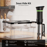 Sous Vide Cooker Kit, Includes One 1000W Immersion Circulators and 11.65QT Sous Vide Container with Lid and Built-in Rack, with Temperature and Time Digital Display Control Vpcok Direct