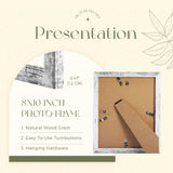TWING 8x10 Rustic Picture Frames Set of 6 Distressed White Composite Wood Farmhouse Photo Collage Frame For Wall Decor Gallery Wall Frame Set Mounting or Table display, Ideal Valentine Gifts for TWING