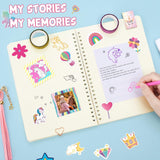 DIY Journal Kit for Girls - 66 Pcs Kids Unicorn Diary Set Girls Stationery Set Scrapbook Diary Journaling Art Crafts Set Unicorn Gift Kit School Supplies Birthday Gift for Girls Ages 8 9 10 11 12 Year Old WERNNSAI