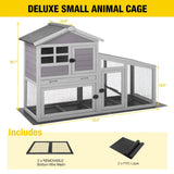 Aivituvin Chicken Coop Rabbit Hutch Outdoor Bunny Cage Indoor with Removable Bottom Wire Mesh Rabbit Cage with UV Panel 53.4" L x 23.6" W x 38.1" H Aivituvin